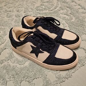 Cute sparkling sneakers Navy Blue size 8